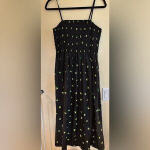 A New Day Black Dress with Lemon Print
